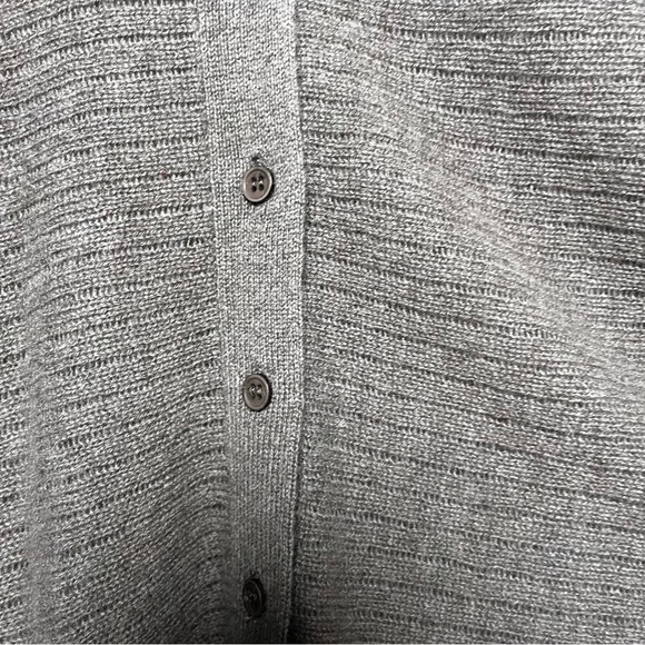 Subtle Luxury Women 100% Cashmere Sweater Medium Chocolate Brown Academia Cardig - Picture 2 of 9